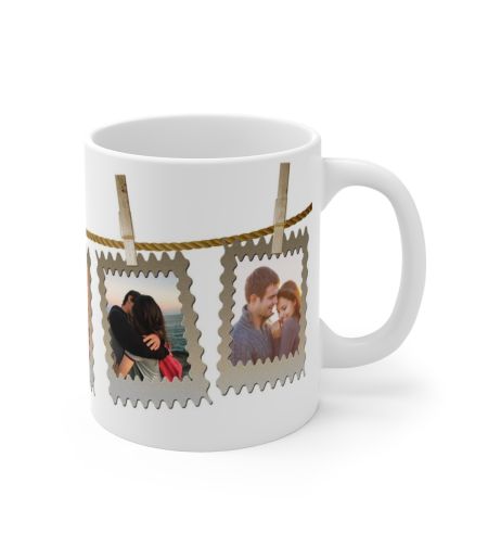 Cana personalizata cu 5 poze pe sfoara