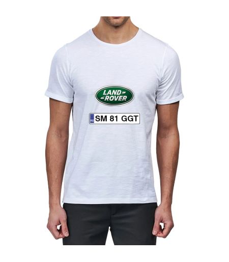 Tricou personalizat land rover si numar auto