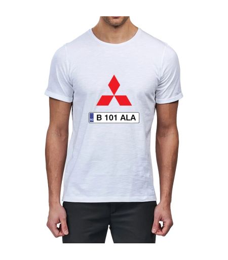 Tricou personalizat mitsubishi si numar auto